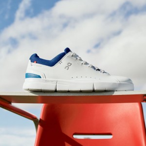 Adidasi Tenis On THE ROGER Advantage Barbati Albi | 597428-USC