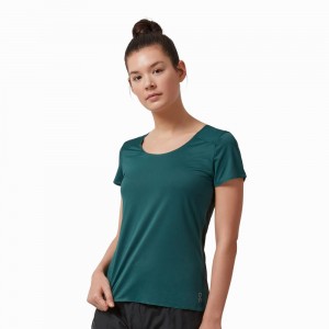 Tricouri On Performance Long-T Dama Verzi Negrii | 467832-MRP
